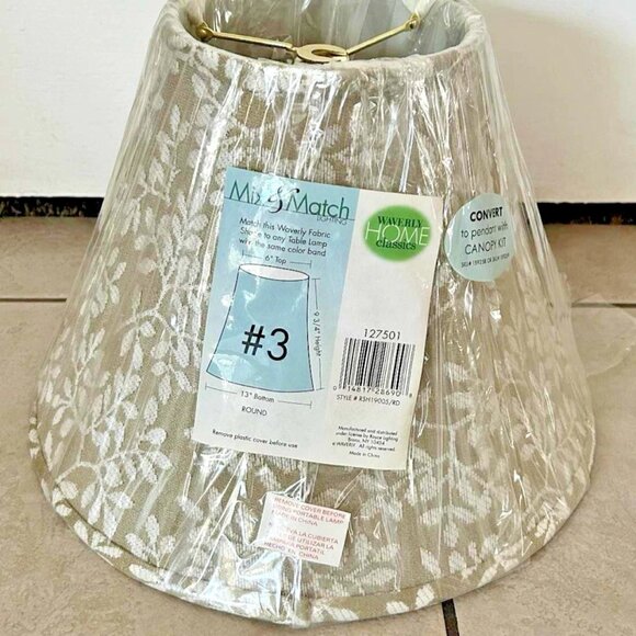 NOS Waverly Home Classics Lamp Shade #127501 - Leaves Pattern Olive Green - Picture 1 of 4
